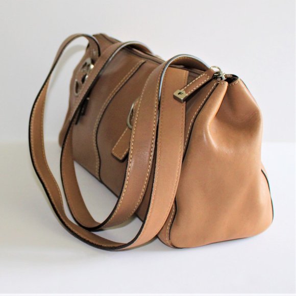 Fossil Classic (#75082) Tan Leather Shoulder Bag - Picture 2 of 8